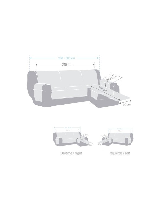 Copridivano Penisola Destra Grigio Tessuto Jacquard Valeria 240 Prezzo