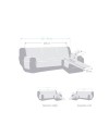 Copridivano penisola sinistra grigio tessuto jacquard Valeria 290