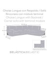 Copridivano angolare sinistro grigio Jaz 350-500