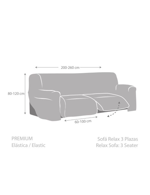 Copridivano Recliner 3 Posti Grigio Jaz 200-260 Prezzo
