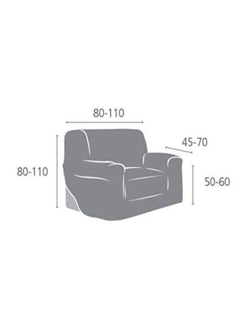 Copripoltrona Grigio Troya Elastico 80-110 Prezzo