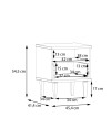 Comodino Livia 1 cassetto in rovere con dettaglio effetto rattan 45.4x41.4x54.5H
