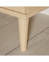 Cassettiera Livia 4 cassetti in rovere con dettagli effetto Rattan 50.4x41.4x109H