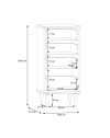 Cassettiera Livia 4 cassetti in rovere con dettagli effetto Rattan 50.4x41.4x109H