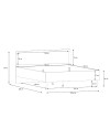 Letto matrimoniale Livia con testiera effetto rattan colore rovere