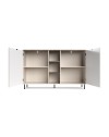 Credenza Mirage08 con 2 ante design geometrico e vani a giorno – Cashmere e Rovere