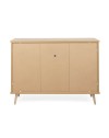 Credenza Epik51 con 3 ante 120x40x88,3 colore rovere antracite grigio