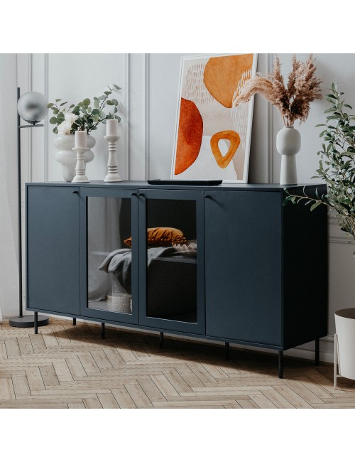 Credenza blue navy 4 ante Caracas51A 180X40X90H