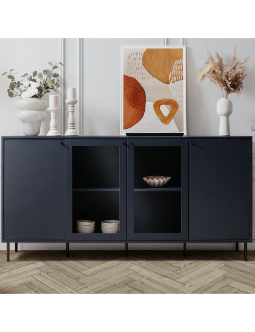 Credenza blue navy 4 ante Caracas51A 180X40X90H
