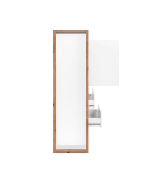 Credenza alta L120XP40XH140 New Denver51 colore bianco e rovere