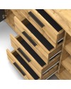 Credenza 2 ante e 4 cassetti rovere e antracite Berno4 120,2x32,5x85,3h