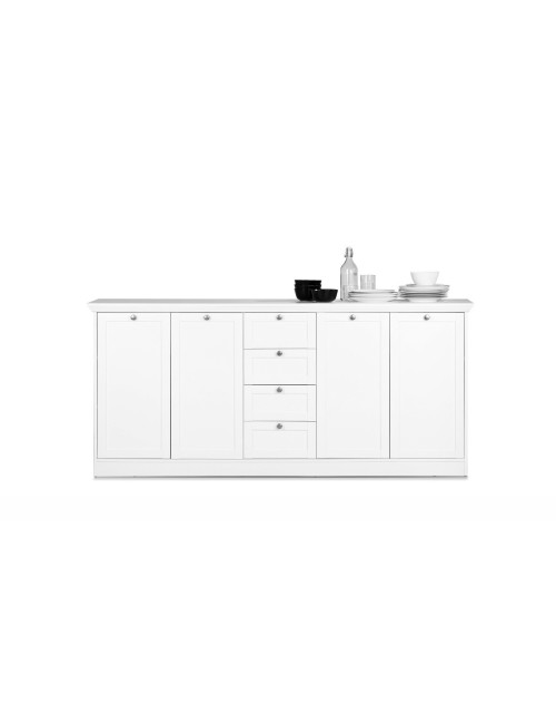Credenza Landwood 52 Bianca 4 Ante e 4 Cassetti Prezzo