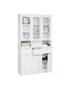 Credenza con tre ante in vetro e tre cassetti Landwood50 colore bianco