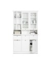 Credenza con tre ante in vetro e tre cassetti Landwood50 colore bianco