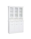 Credenza con tre ante in vetro e tre cassetti Landwood50 colore bianco