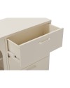 Credenza in metallo Diora crema con 2 ante reticolate e 3 cassetti – Design industriale, anima versatile