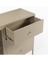 Credenza Fayna in metallo sabbia con 2 ante e 3 cassetti 140x40x90H Design industriale