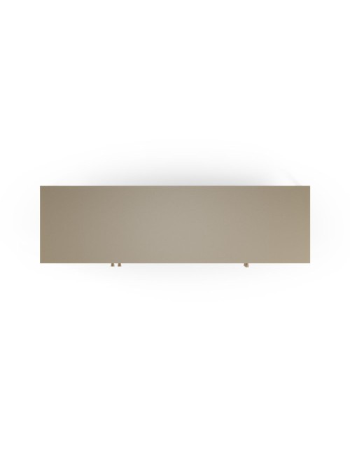 Credenza Fayna in metallo sabbia con 2 ante e 3 cassetti 140x40x90H Design industriale