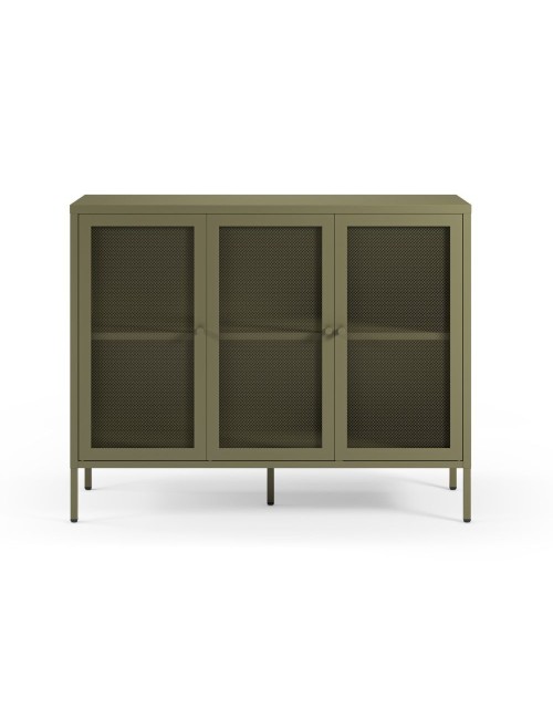 Credenza Fayna in metallo con 3 ante 121x40x90H Design industriale