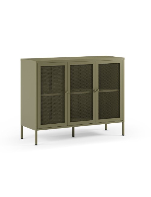 Credenza Fayna in metallo con 3 ante 121x40x90H Design industriale
