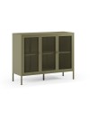 Credenza Fayna in metallo con 3 ante 121x40x90H Design industriale