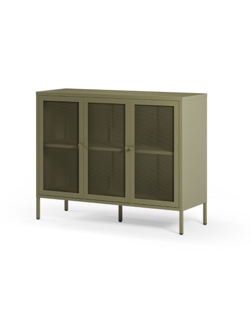 Credenza Fayna in metallo con 3 ante 121x40x90H Design industriale