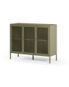 Credenza Fayna in metallo con 3 ante 121x40x90H Design industriale