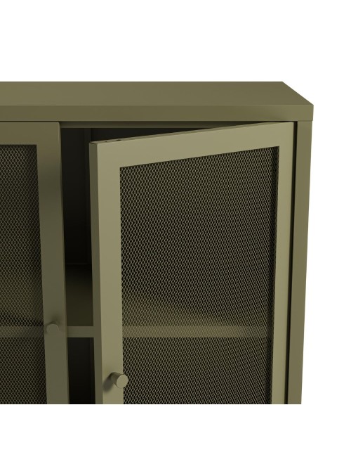 Credenza Fayna in metallo con 3 ante 121x40x90H Design industriale