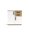 Credenza rovere bianco 2 ante e 2 cassetti 80x32x83 Mosso MO2