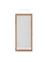 Credenza New Denver2 con 3 cassetti e 2 ante bianco e rovere 120x40x88H