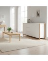 Credenza New Denver3 con 3 cassetti e 3 ante bianco e rovere 160x40x88H