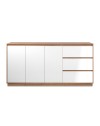 Credenza Phoenix 51A con 3 ante e 3 cassetti rovere e bianco 178x40x88H