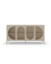 Credenza in metallo Tayra con 4 ante reticolate crema 160x40x90H – Stile moderno e anima industrial