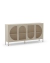 Credenza in metallo Tayra con 4 ante reticolate crema 160x40x90H – Stile moderno e anima industrial