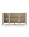 Credenza in metallo Tayra con 4 ante reticolate crema 160x40x90H – Stile moderno e anima industrial
