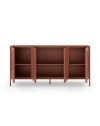 Credenza in metallo Tayra con 4 ante reticolate terracotta 160x40x90H – Stile moderno e anima industrial