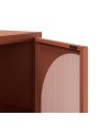 Credenza in metallo Tayra con 4 ante reticolate terracotta 160x40x90H – Stile moderno e anima industrial
