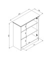 Madia 2 ante rovere anticato Timber01A 80x35x90H Il fascino del legno naturale nella tua casa