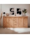 Madia 4 ante e 4 cassetti rovere anticato Timber51A 200x40x90H Il fascino del legno naturale nella tua casa
