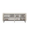Credenza Willa18924 4 ante effetto cannettato colore crema 200x40x80H – Eleganza e capienza