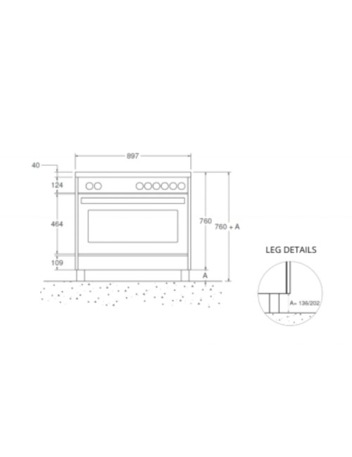 Cucina Bertazzoni AMN964IENNE 90x60 con piano a induzione e forno elettrico multifunzionale nero classe A
