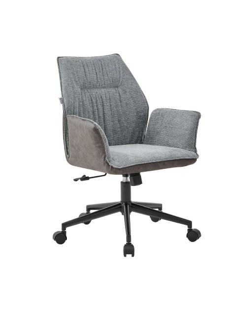 Poltrona girevole Citra grigio e retro elephant con base nera