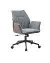 Poltrona girevole Citra grigio e retro elephant con base nera