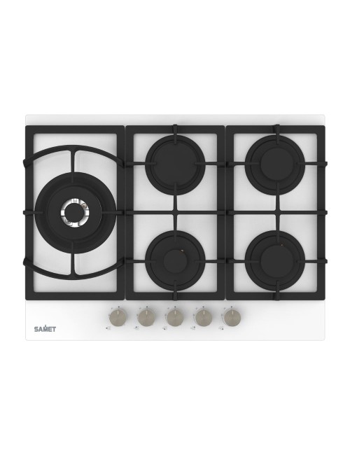 Piano Cottura gas 5 fuochi 70 cm vetro bianco Samet Dafne70 offerta