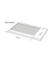 Piano Cottura gas 5 fuochi 70 cm vetro bianco Samet Dafne70