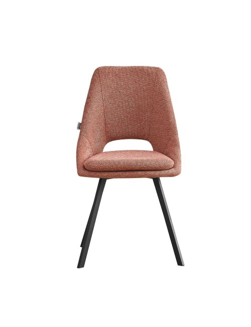 Sedia con cuscino imbottito tessuto colore salmone Blauss Prezzo