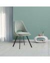 Set 2 sedie con cuscino imbottito tessuto verde Blauss