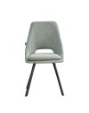 Set 2 sedie con cuscino imbottito tessuto verde Blauss