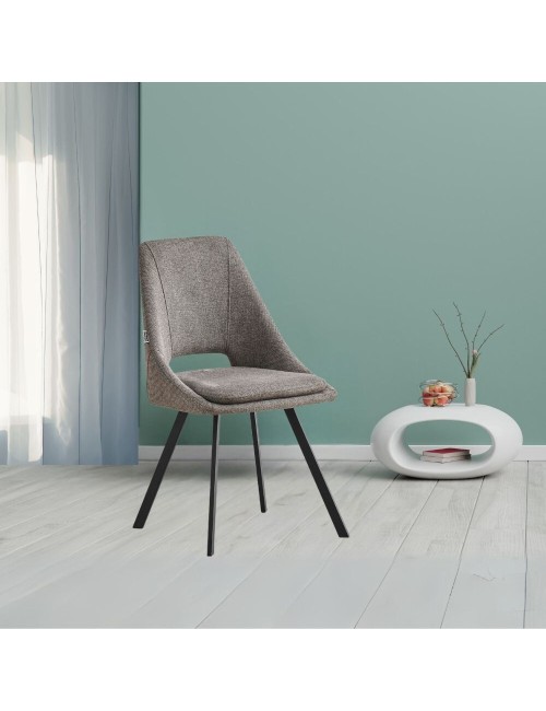Sedia con Cuscino Imbottito Tessuto Grigio Blauss Prezzo