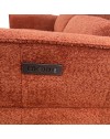 Divano recliner Luxora 2 posti elettrico in tessuto aragosta 174 cm